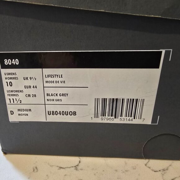 New Balance 8040 Black U8040UOB Men's SIZE 10 SLIDE SLIP-ON SNEAKER NEW RARE - Picture 9 of 14